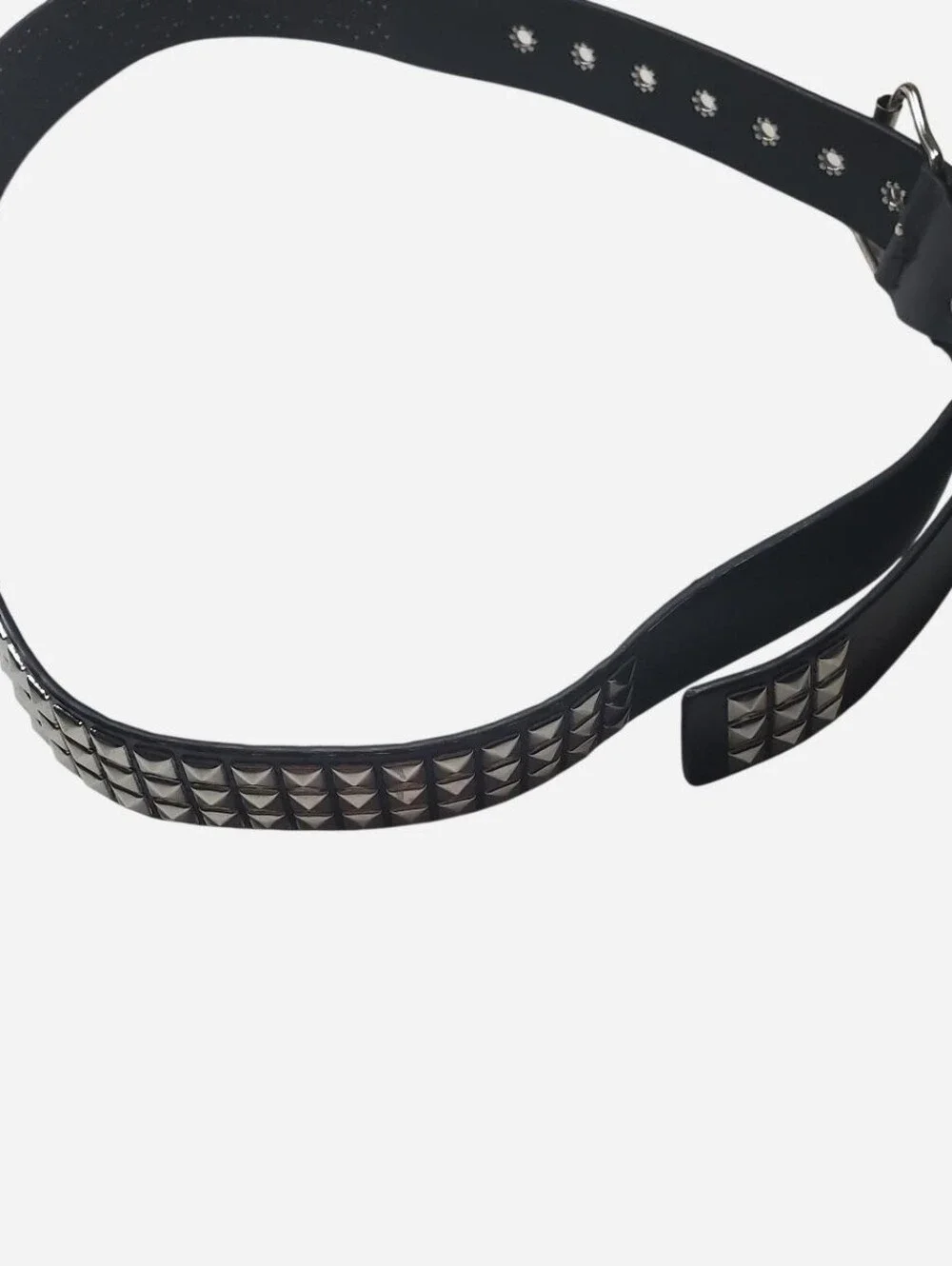 Unbranded Studded Belt Unisex Adults One Size Black Silver Pyramid Studs Punk